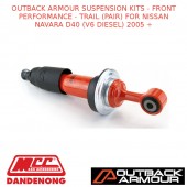 OUTBACK ARMOUR SUSPENSION KITS FRONT - TRAIL (PAIR) NAVARA D40 (V6 DIESEL) 2005+